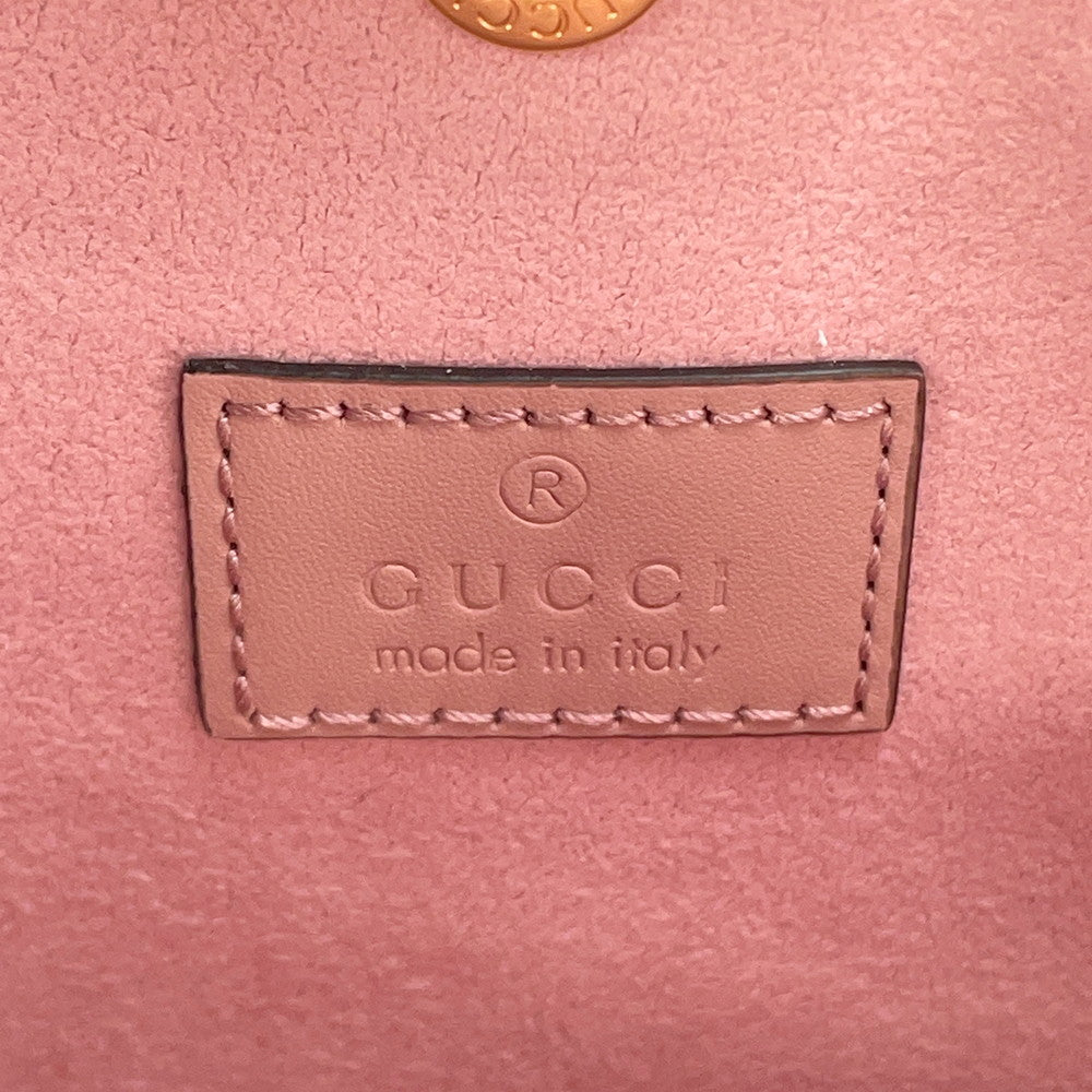 GUCCI 2WAY GG Super Mini Bag Pink790133 Leather