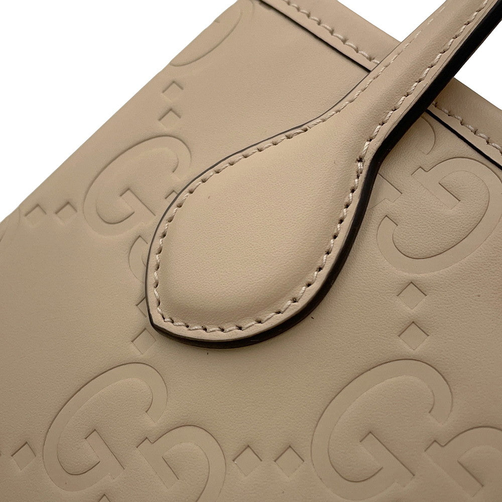 GUCCI 2WAY GG Super Mini Bag Beige790133 Leather