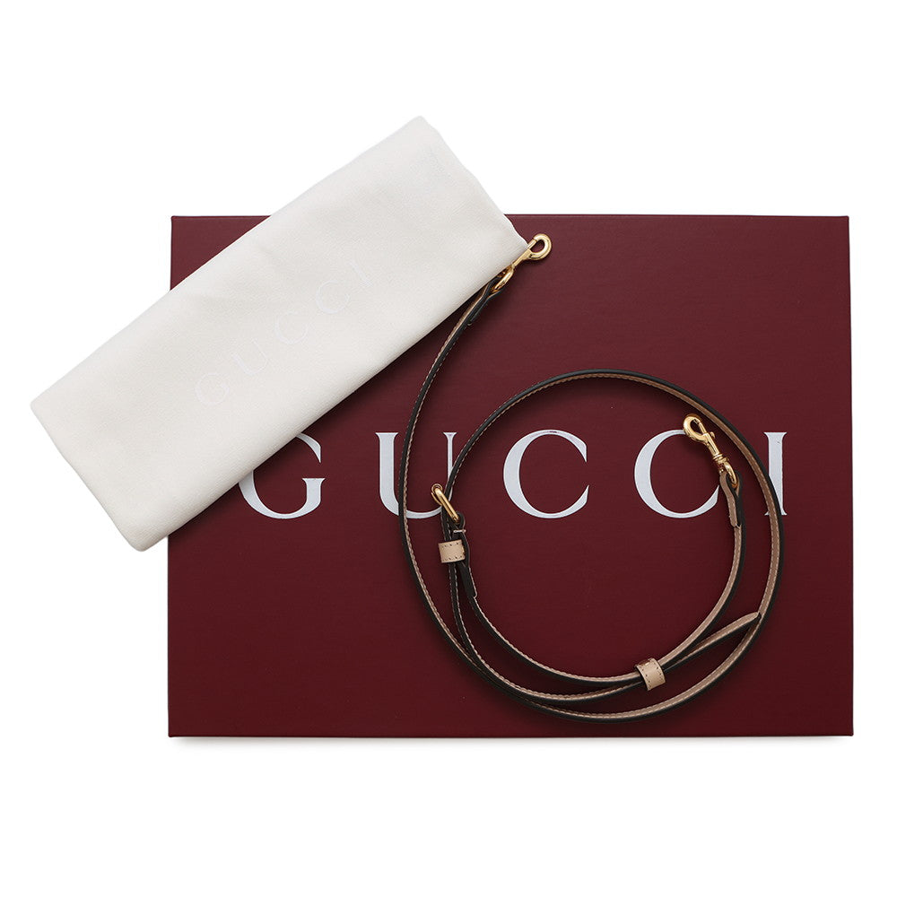 GUCCI 2WAY GG Super Mini Bag Beige790133 Leather
