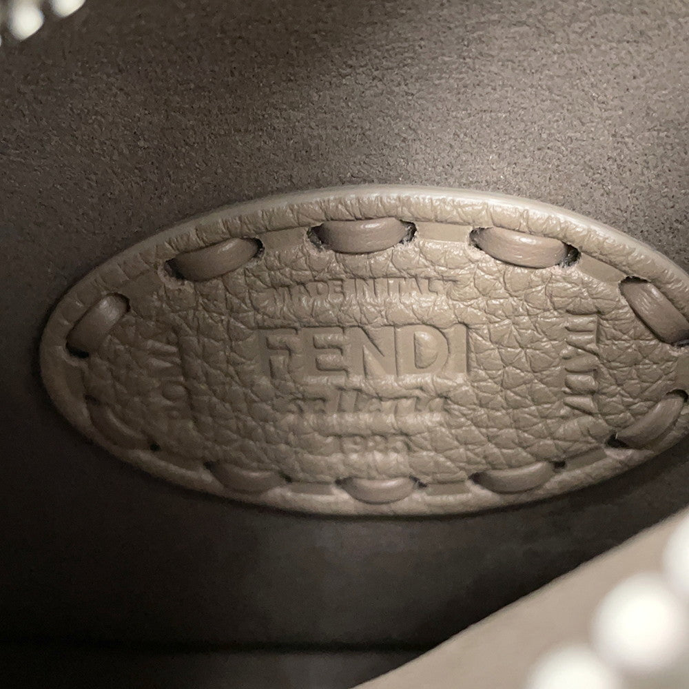 FENDI Fendsens Selleria Shoulder Bag Etoupe8BS094 Leather Size Mini