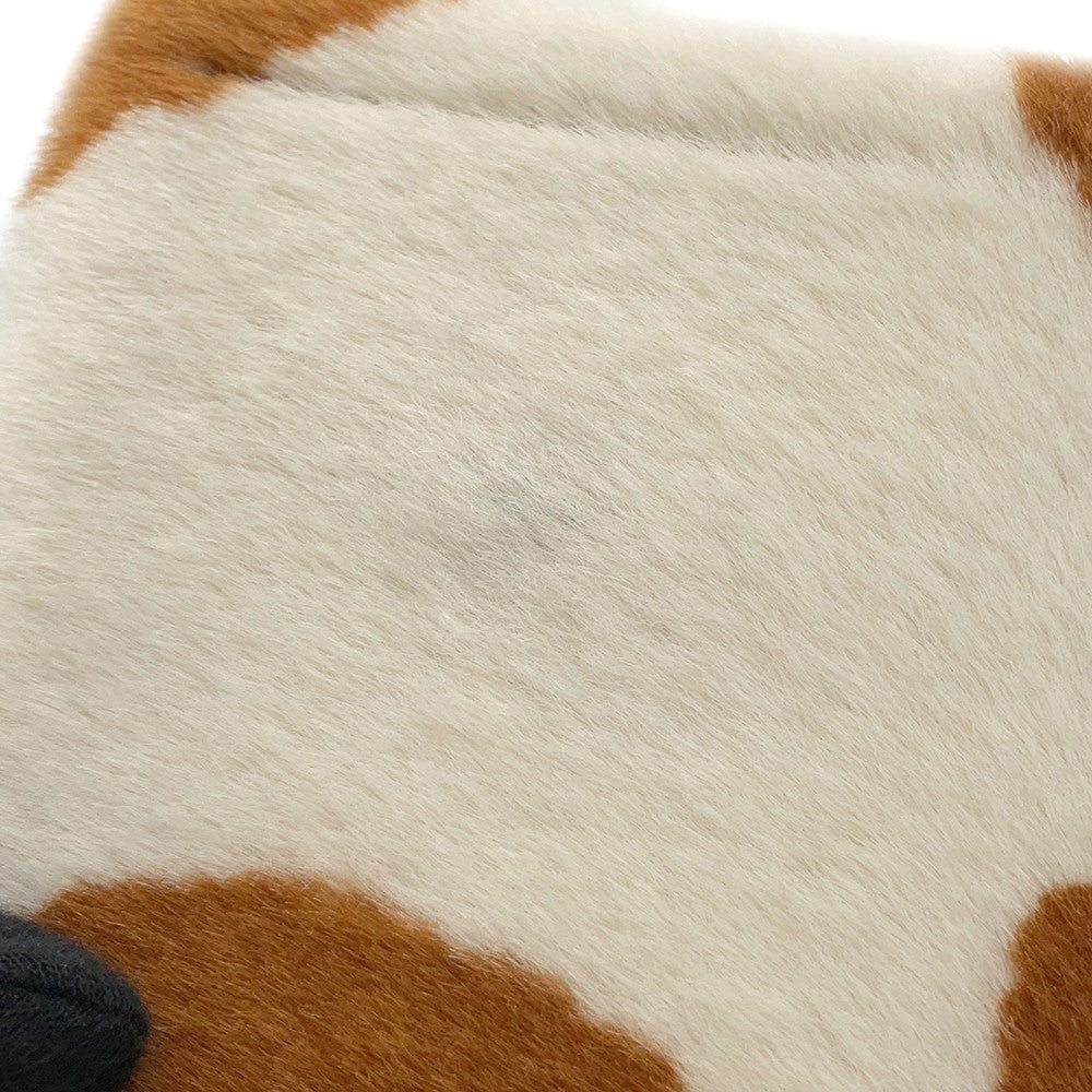 FENDI Soft Trunk Baguette White/Brown7VA565 Sheepskin