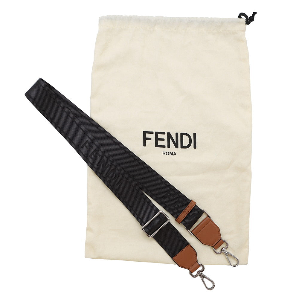 FENDI Soft Trunk Baguette White/Brown7VA565 Sheepskin