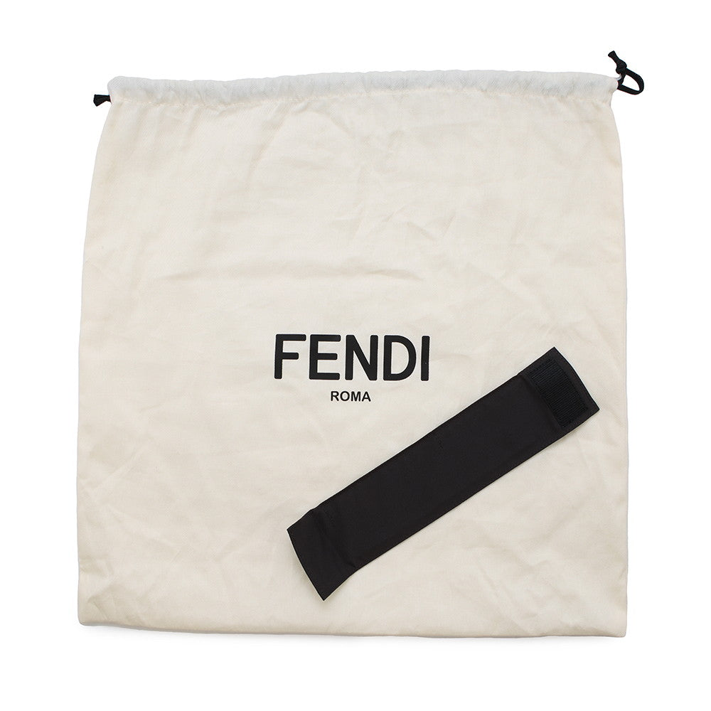 FENDI Zucca Travel Pouch Brown7N0128 PVC Coated Canvas Size Large