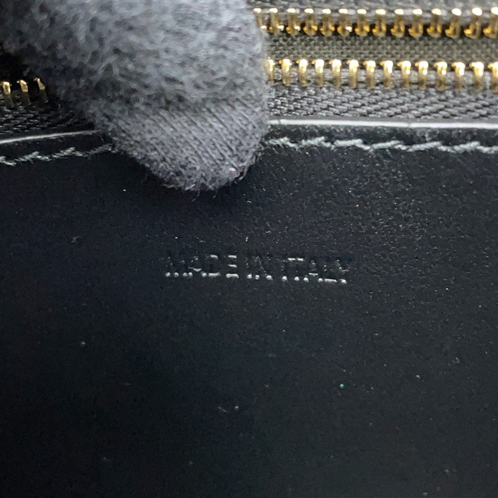 BALENCIAGA Downtown ChainShoulder Bag Black689121 Croco embossed leather Size XS