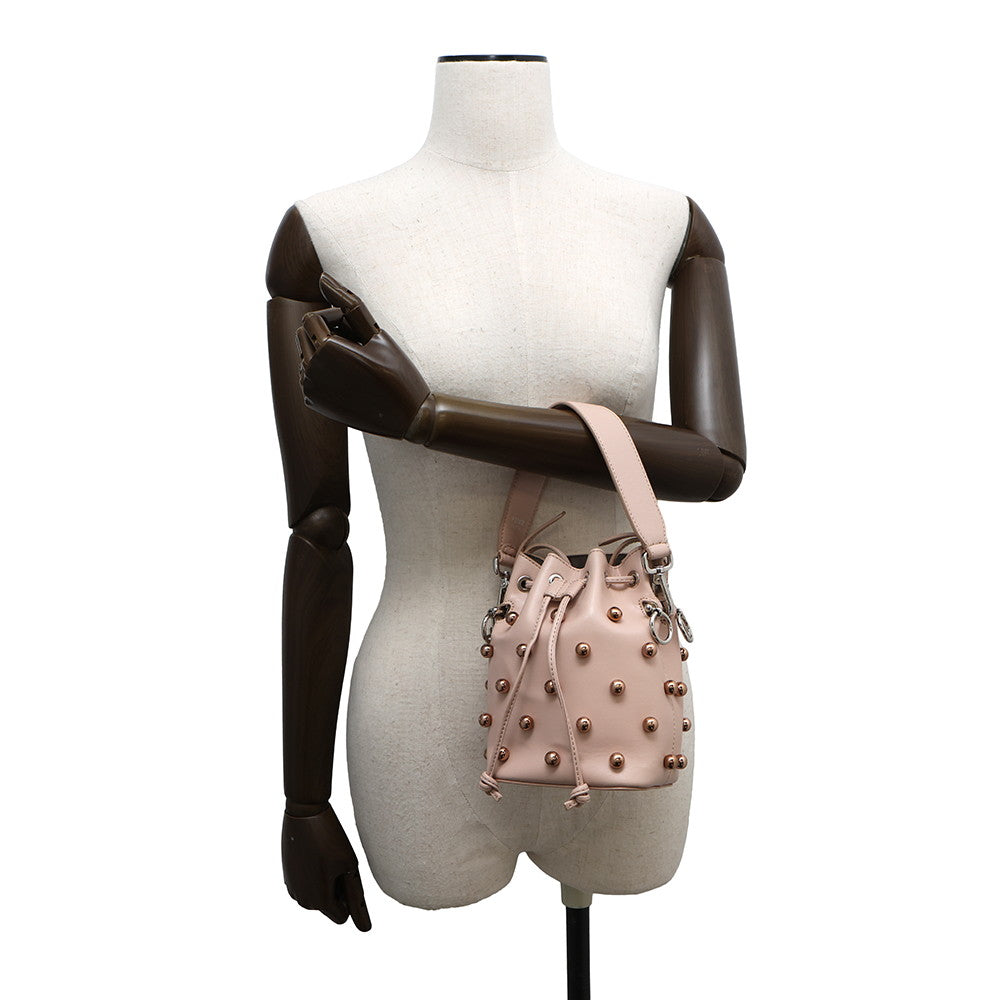 FENDI Montresor Shoulder Bag Studded Jasmin Flower8BS010 Leather Size Mini