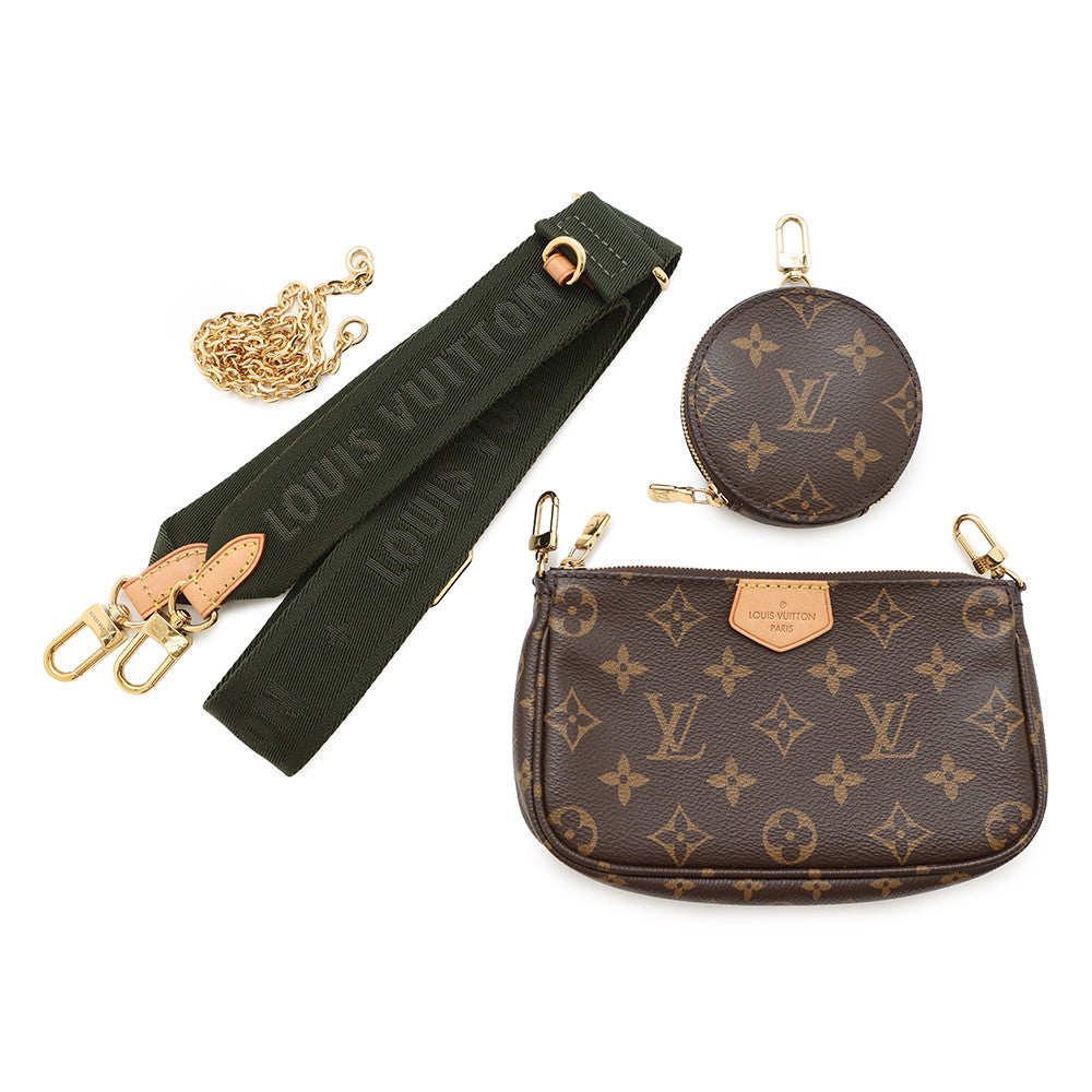 LOUIS VUITTON Multi Pochette Accessoires KhakiM44813 Monogram