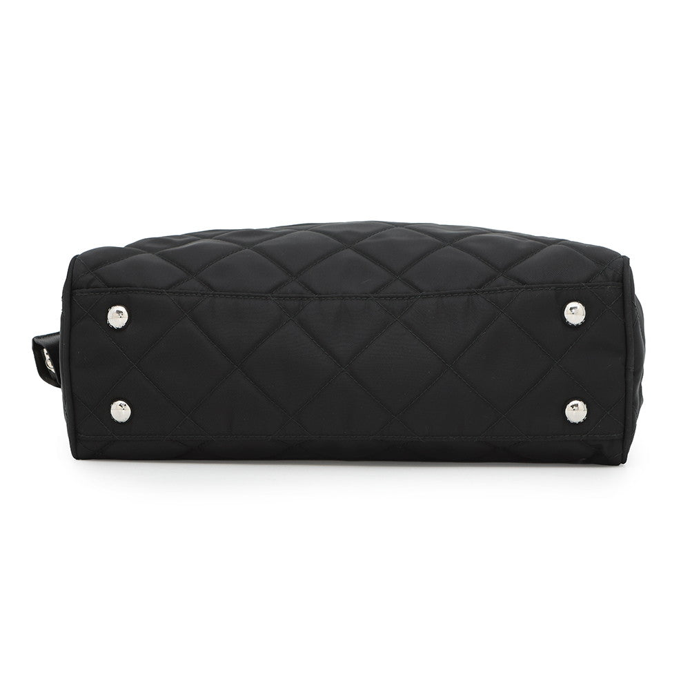 PRADA Quilted ChainTote Bag Black1BB903 Nylon