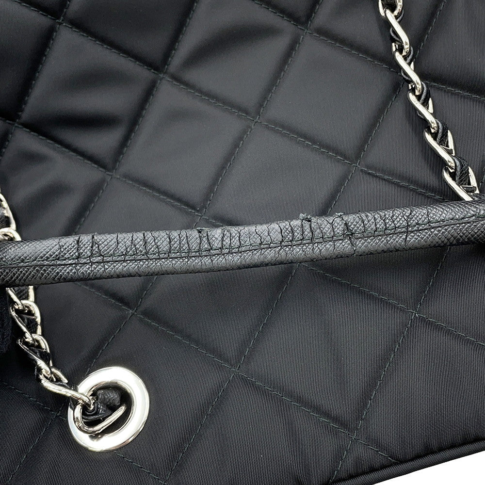 PRADA Quilted ChainTote Bag Black1BB903 Nylon