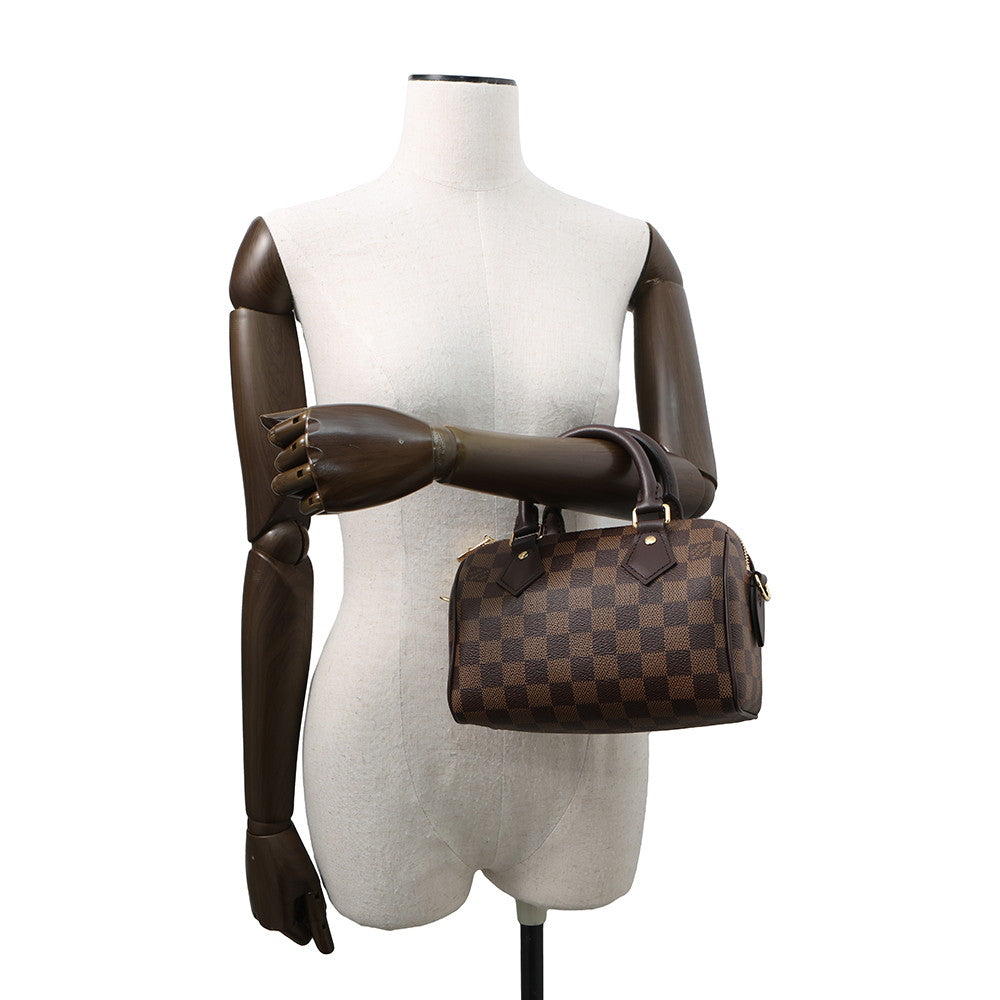 LOUIS VUITTON Speedy Bandouliere RedN40489 Damier Ebene Canvas Size 20