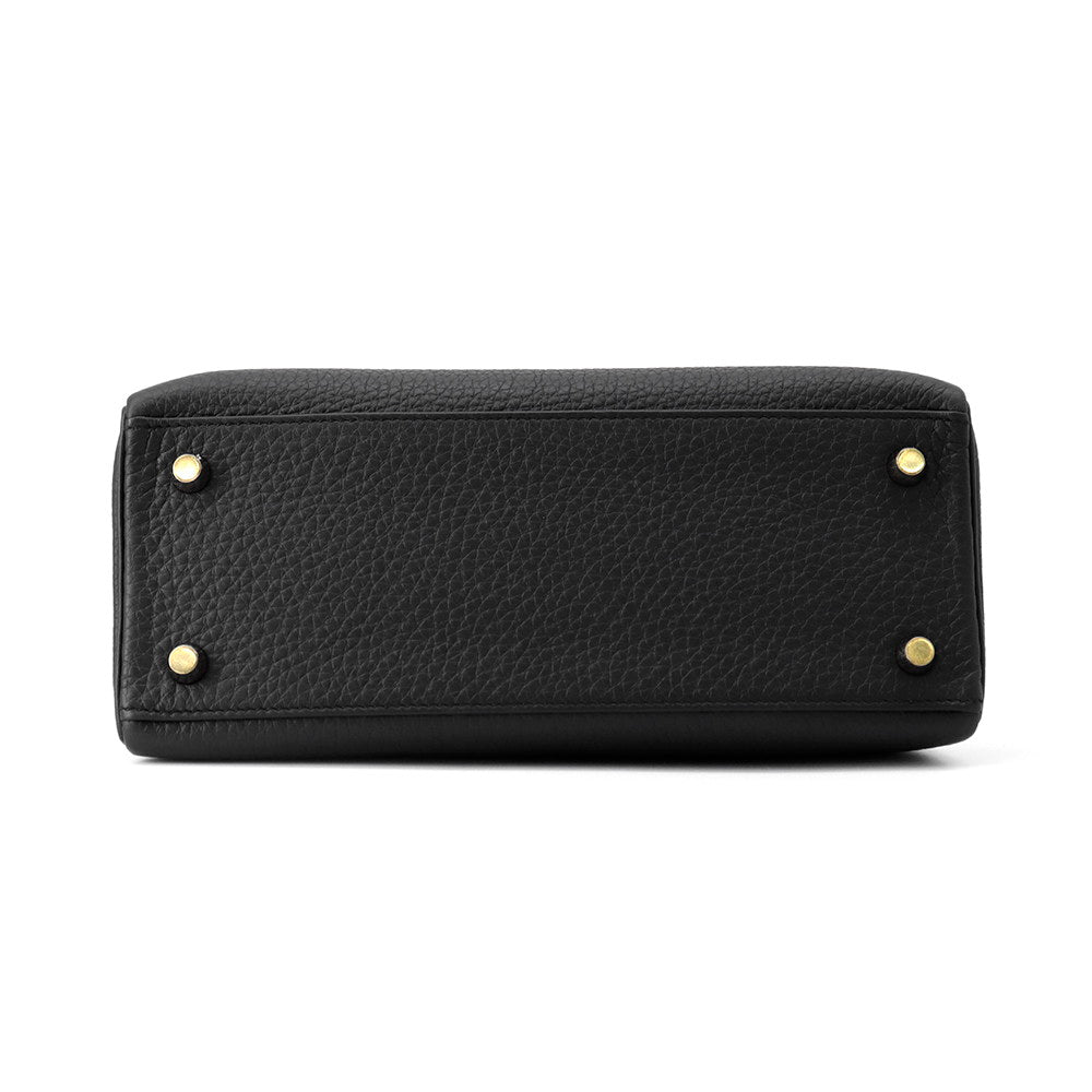 HERMES Kelly Black Togo Leather Size 25