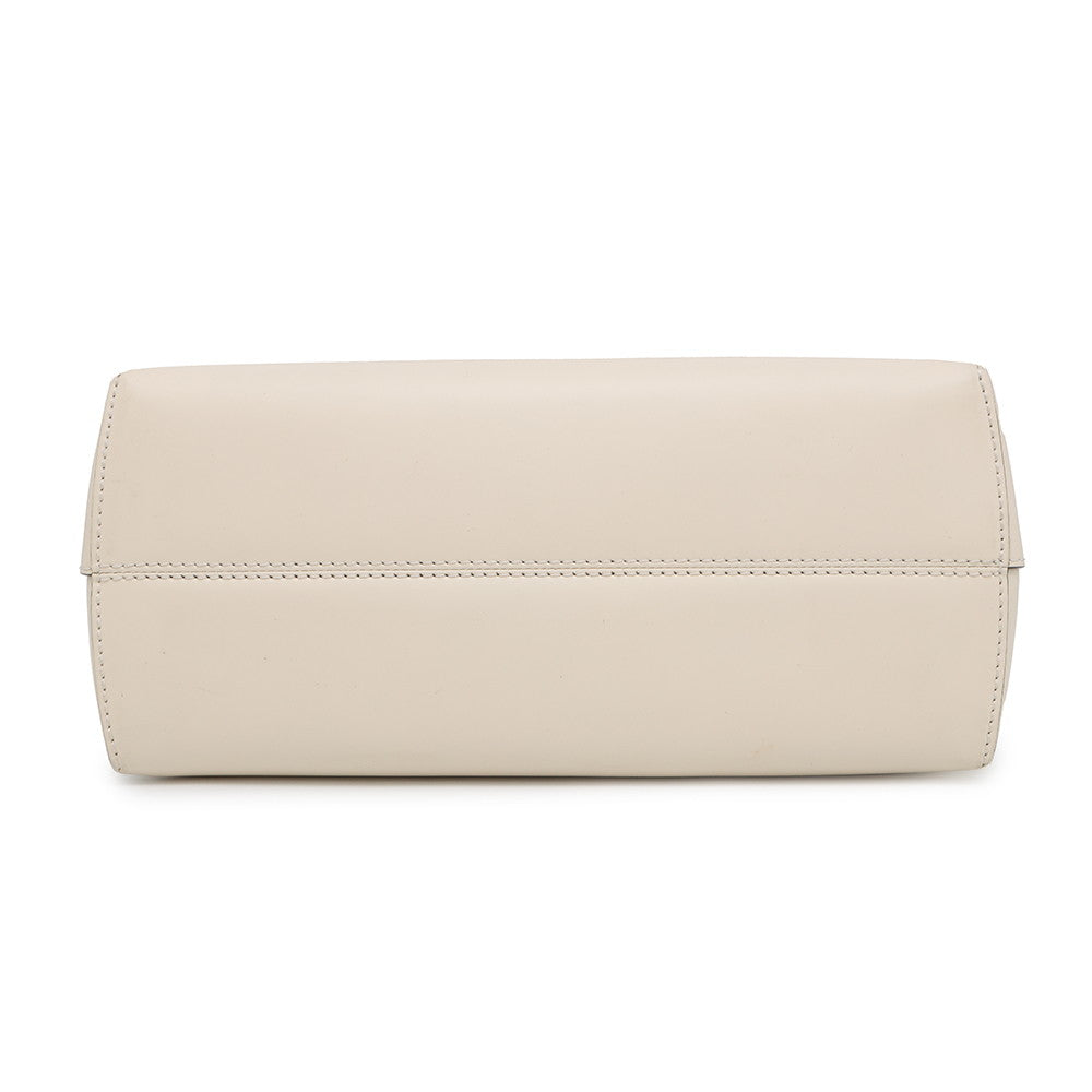 FENDI By the Way 2WAY Shoulder Bag Ivory8BL146 Canvas Leather Size Medium
