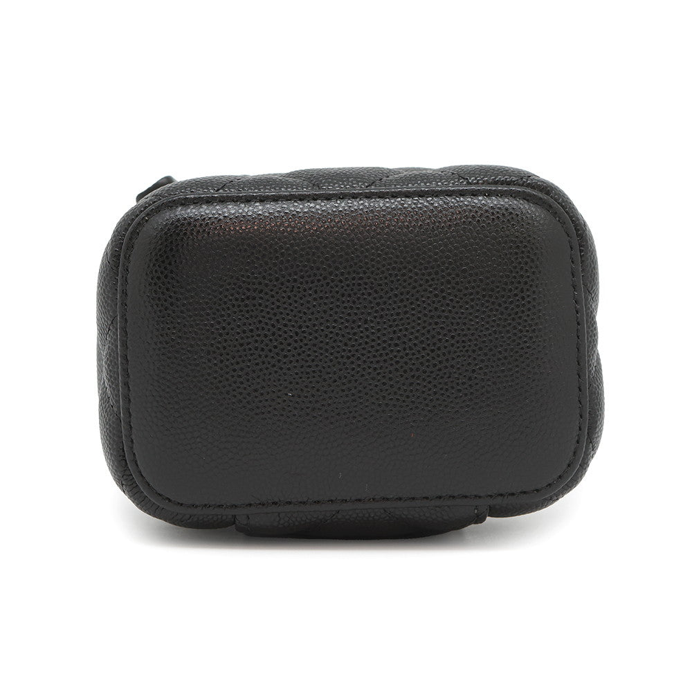 CHANEL Matelasse Vanity Bag Pearl BlackAP2161 Caviar Leather Size Mini