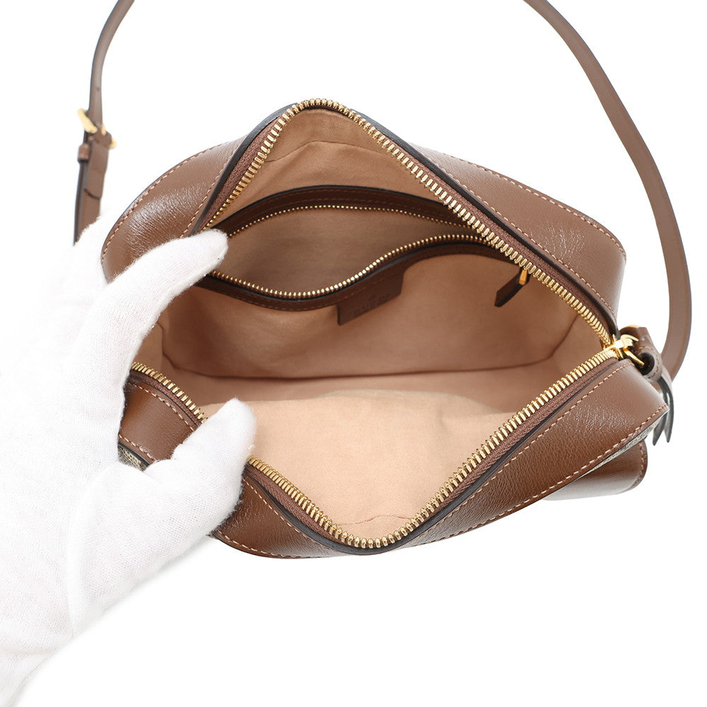 GUCCI Horsebit1955 Small GG Supreme Beige/Brown645454 PVCLeather