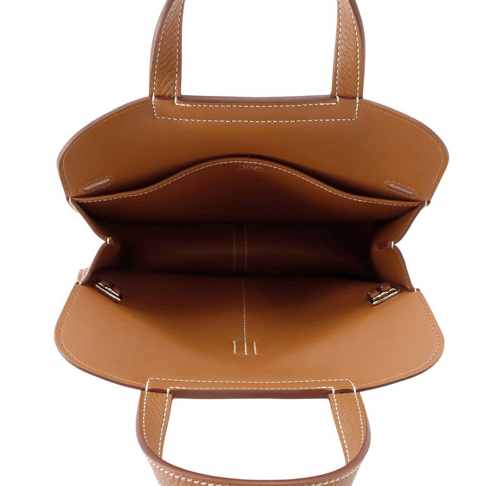 HERMES Halzan Gold Taurillon Clemence Size 25