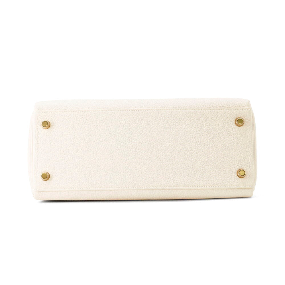 HERMES Kelly Retourne Craie Togo Leather Size 28