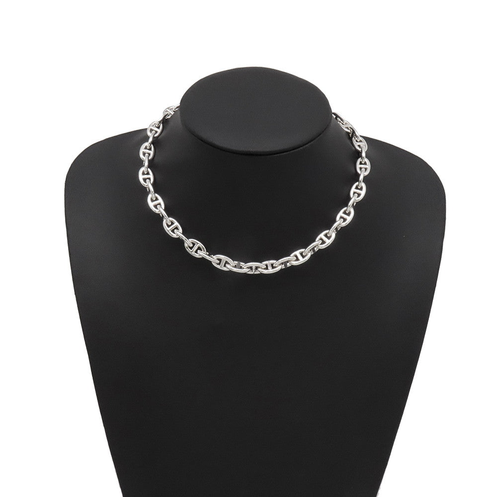 HERMES Chaine d'Ancre Necklace 43 frames Size PM SV925