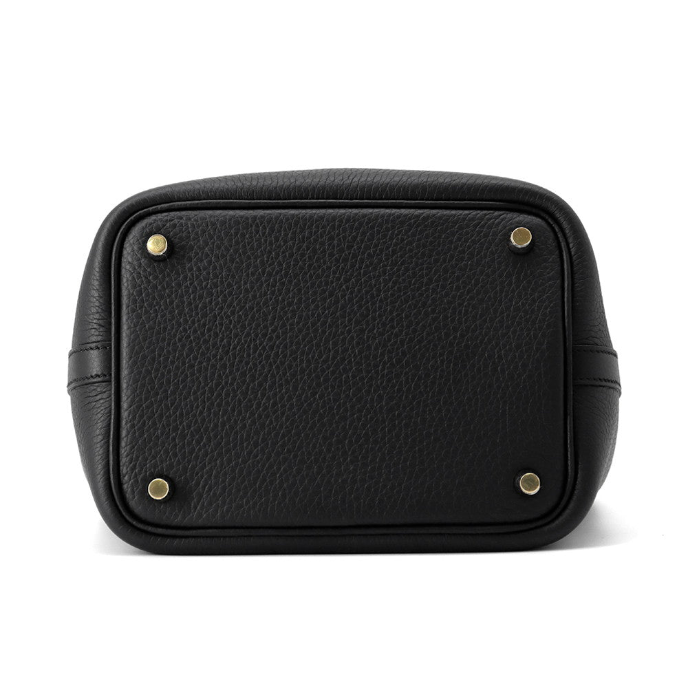 HERMES Picotin Lock Black Taurillon Clemence Size PM