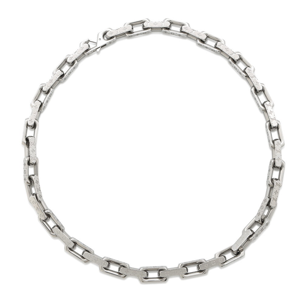 LOUIS VUITTON Necklace Chain Monogram SilverM00307 Metal