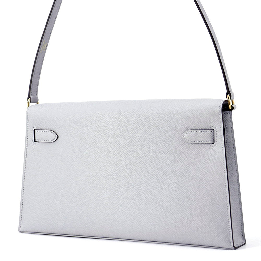 HERMES Kelly Elan Blue Glacier Epsom