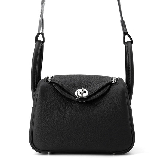 HERMES Lindy Black Taurillon Clemence Size Mini