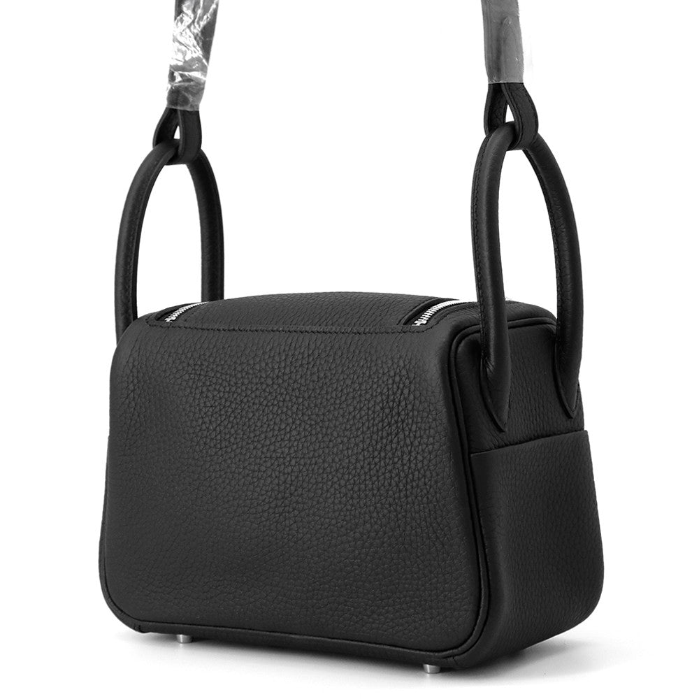 HERMES Lindy Black Taurillon Clemence Size Mini