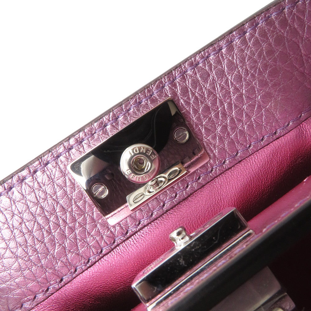 FENDI PeekabooChainShoulder Bag Mauve pink7AS294 Leather Size Nano