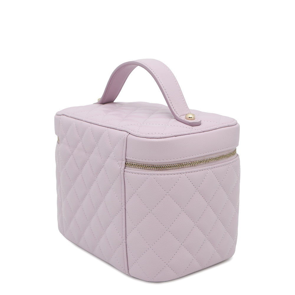 CHANEL Matelasse vanity bag Light PurpleAP2573 Caviar Leather