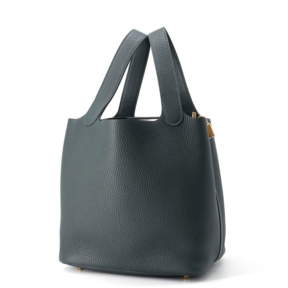 HERMES Picotin Lock Vert Mangrove Taurillon Clemence Size MM