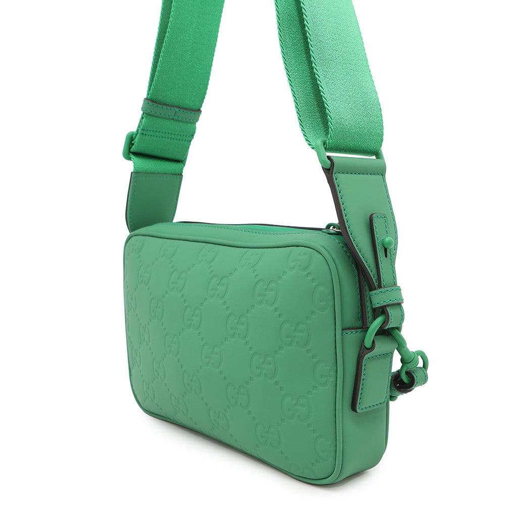 GUCCI GGIcon Shoulder Bag Green771293 GG rubber effect leather Size Small
