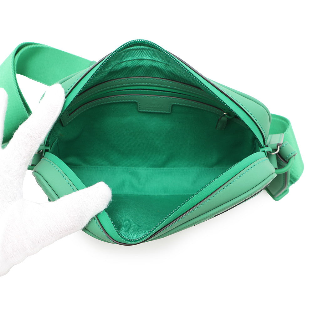 GUCCI GGIcon Shoulder Bag Green771293 GG rubber effect leather Size Small