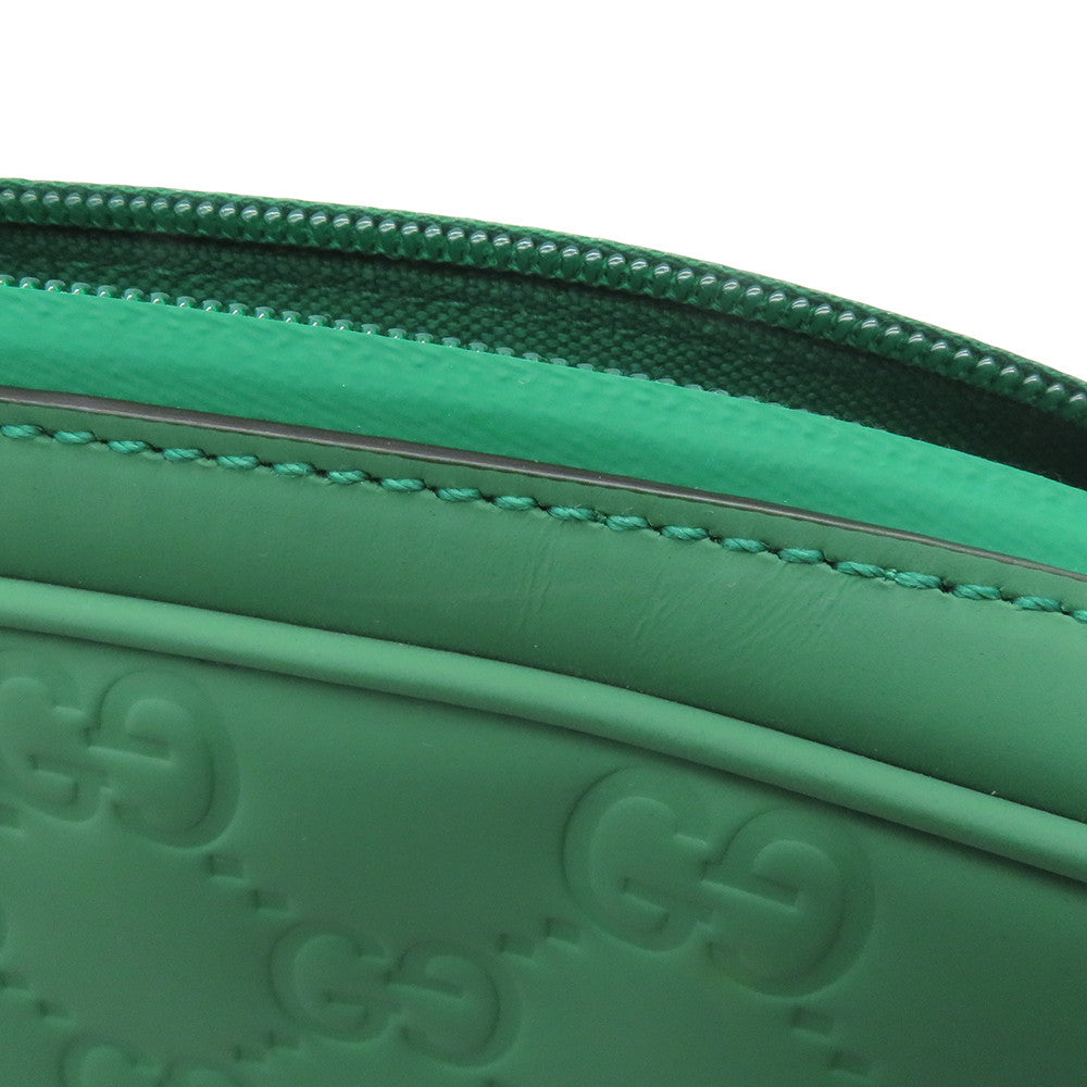 GUCCI GGIcon Shoulder Bag Green771293 GG rubber effect leather Size Small
