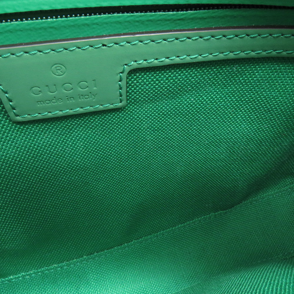 GUCCI GGIcon Shoulder Bag Green771293 GG rubber effect leather Size Small