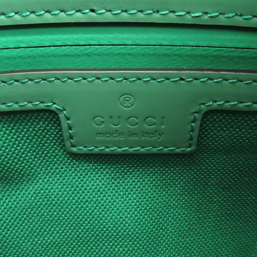 GUCCI GGIcon Shoulder Bag Green771293 GG rubber effect leather Size Small
