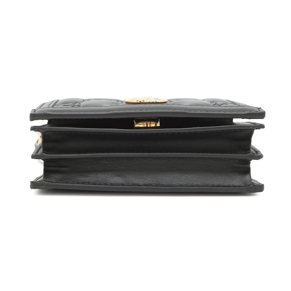 GUCCI GGMatelasse Mini Shoulder Bag Black723777 Leather