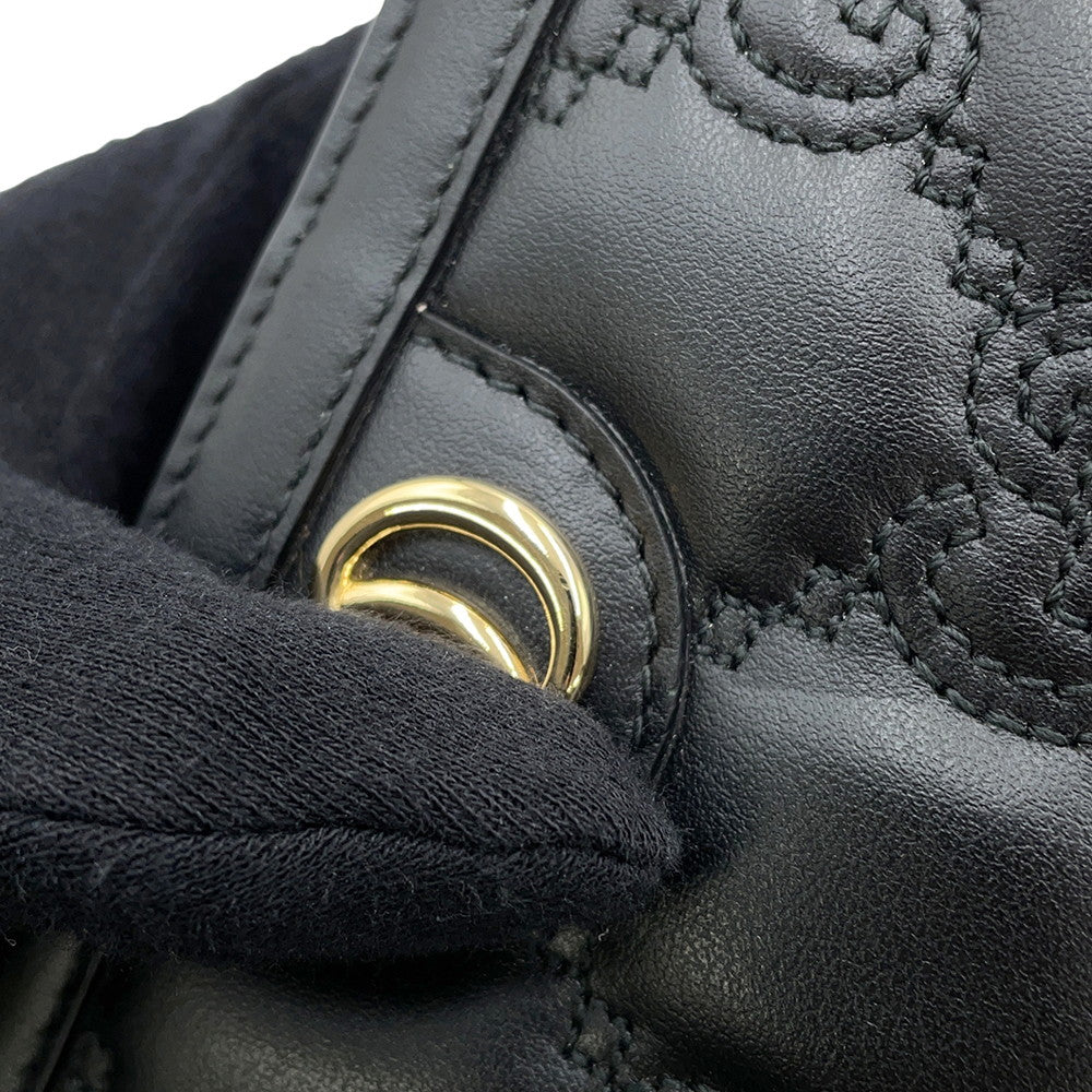 GUCCI GGMatelasse Mini Shoulder Bag Black723777 Leather