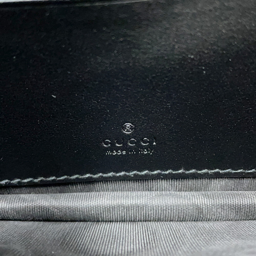 GUCCI GGMatelasse Mini Shoulder Bag Black723777 Leather