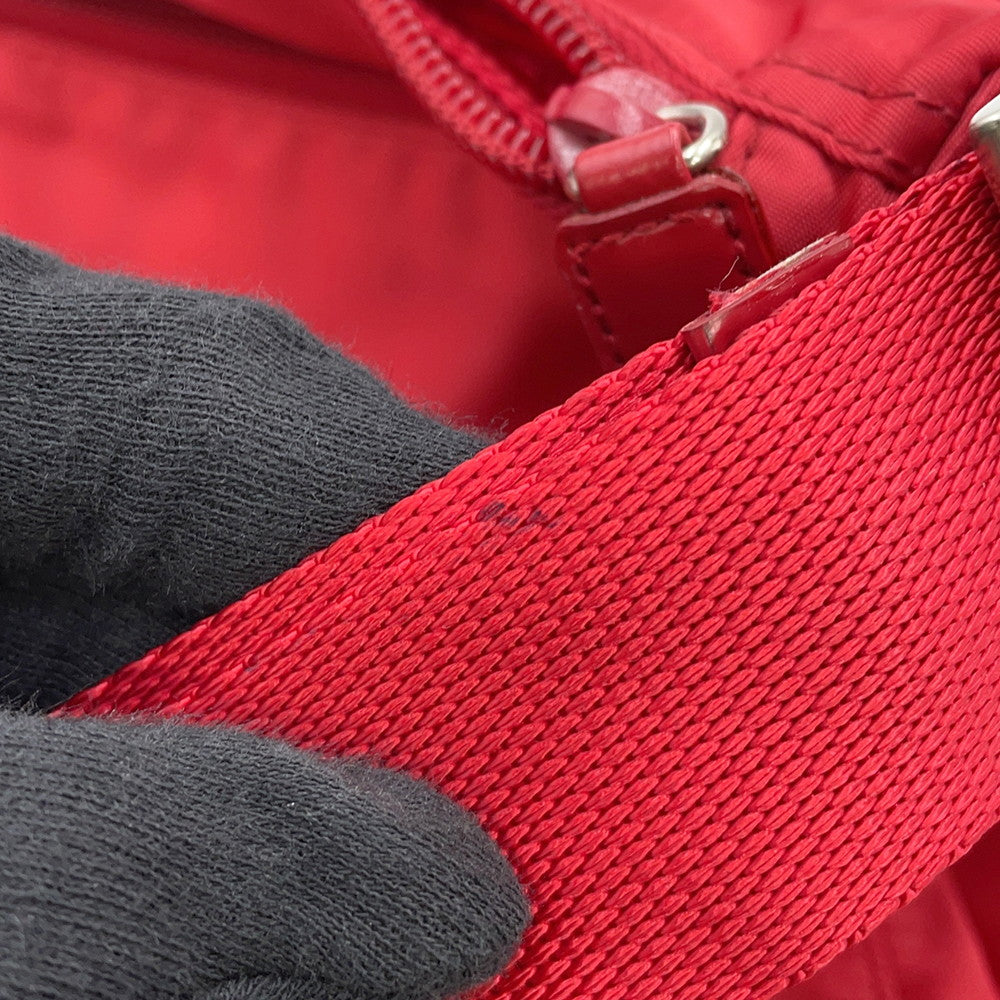 PRADA Shoulder Bag RedB8994 Nylon