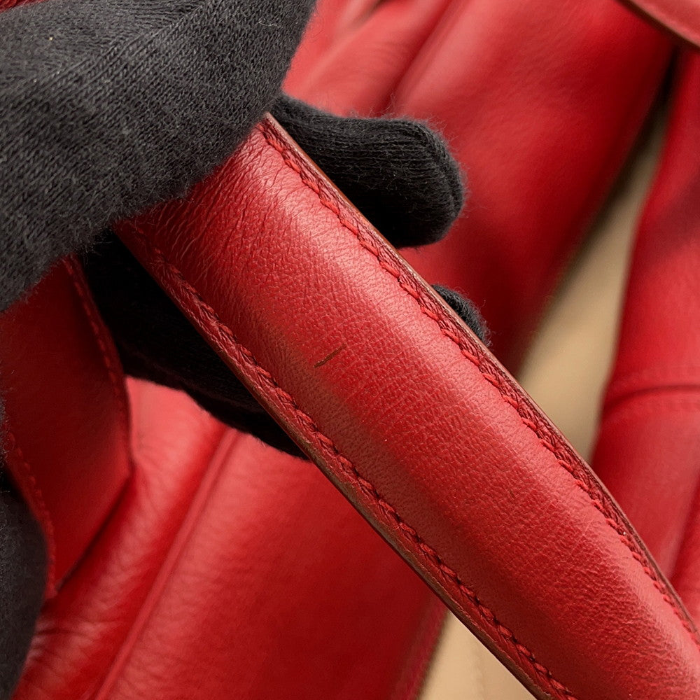 HERMES Victoria Red Taurillon Clemence Size 50