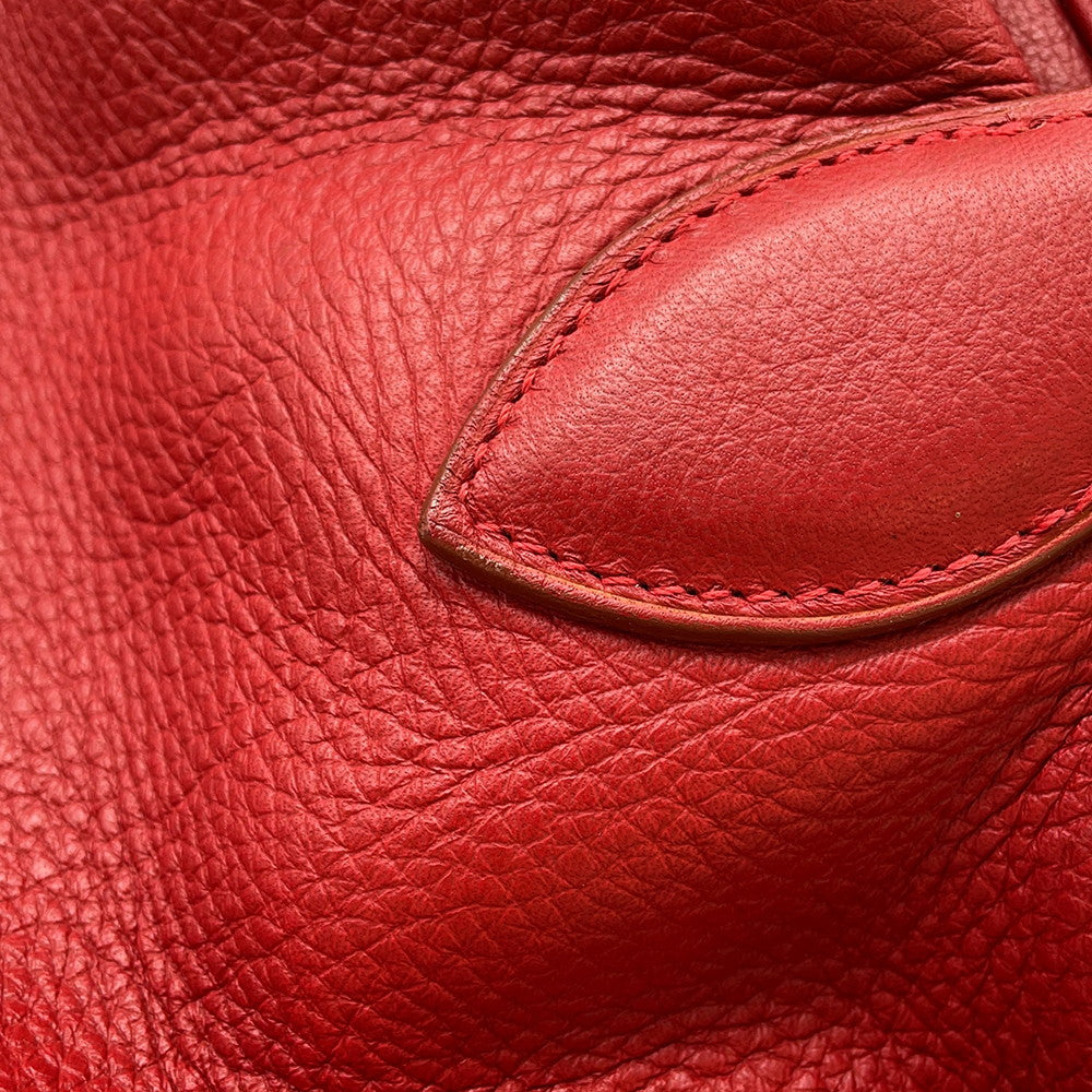 HERMES Victoria Red Taurillon Clemence Size 50