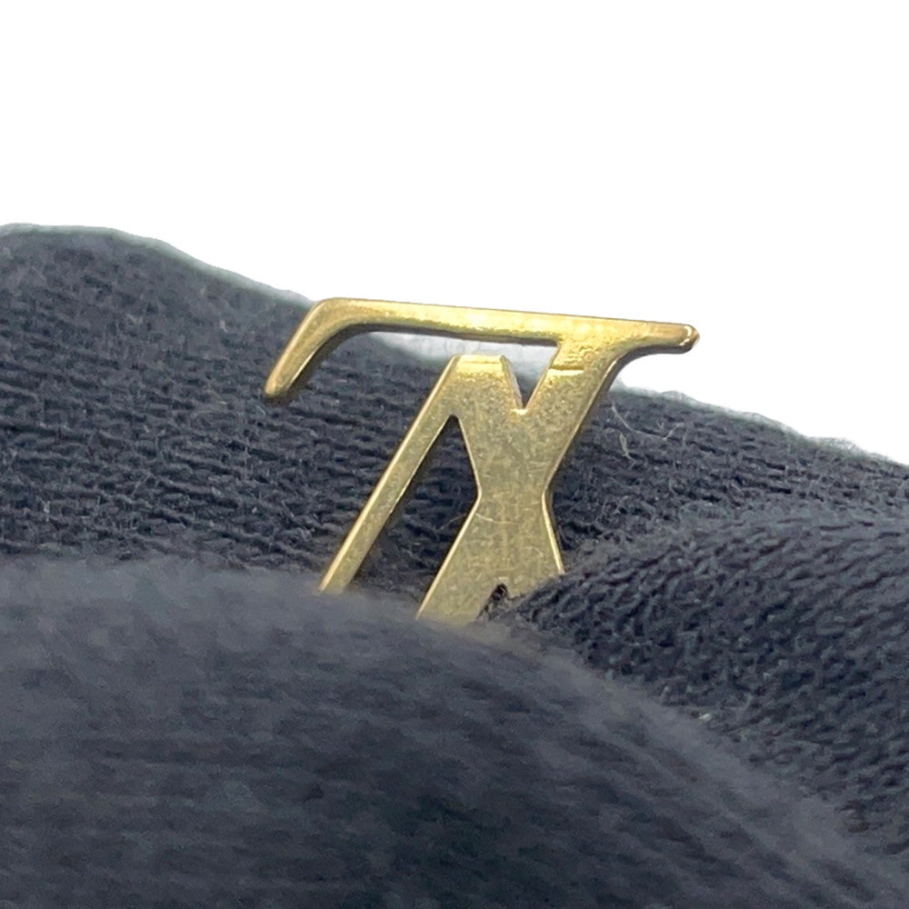 LOUIS VUITTON Damier Pearl Necklace Gold/Gray Metal Faux Pearl