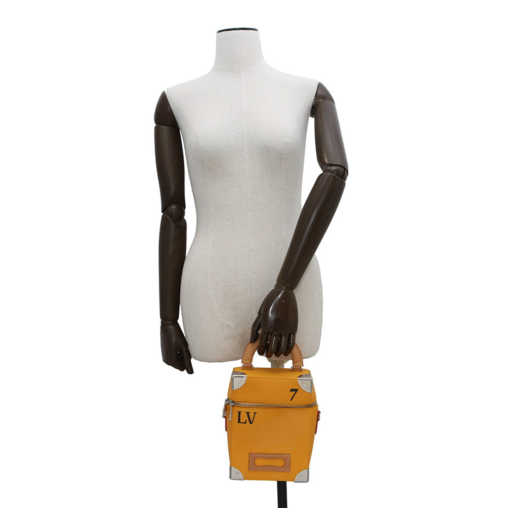 LOUIS VUITTON Vertical Box Trunk SaffronYellowM59666 CowhideLeather