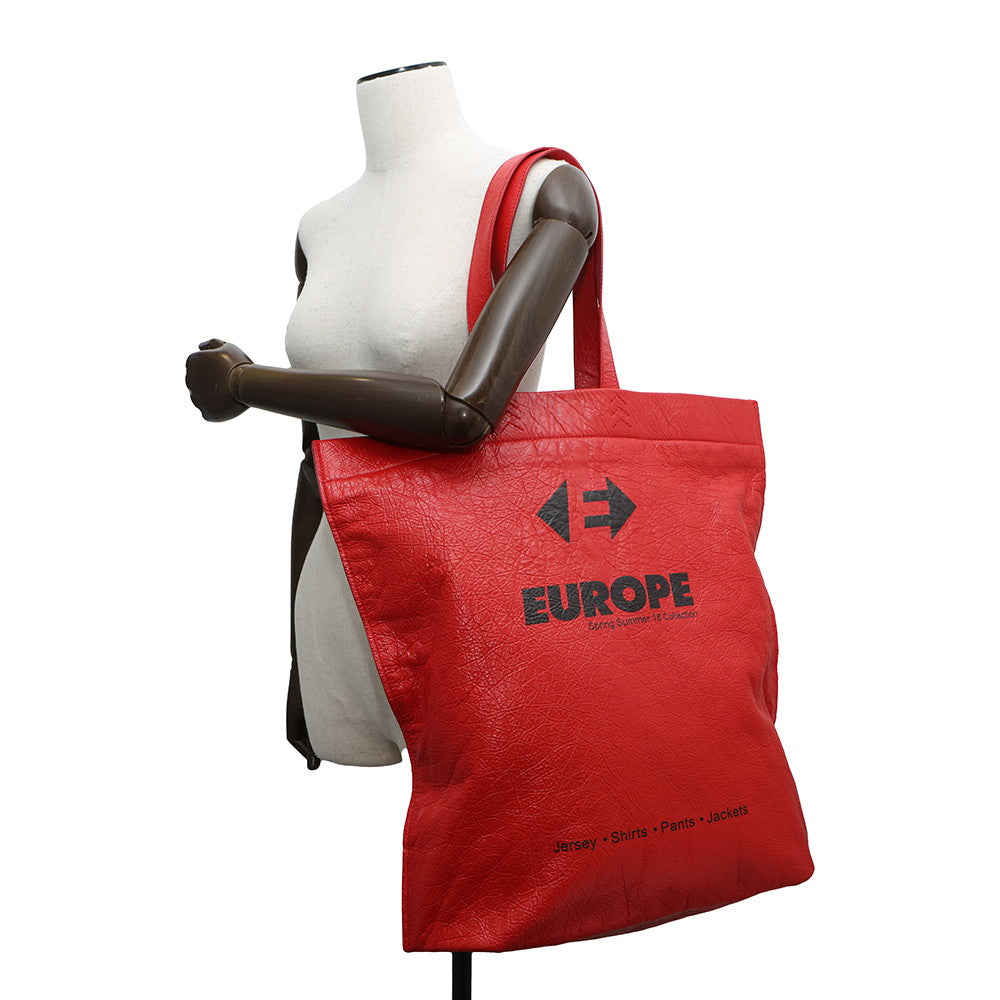 BALENCIAGA Supermarket Shopper Red508454 Leather