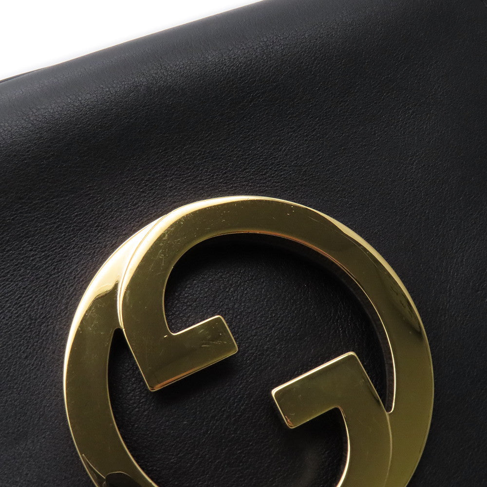 GUCCI Blondie 2WAY Shoulder Black699268 Leather Size Small