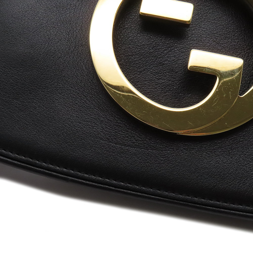 GUCCI Blondie 2WAY Shoulder Black699268 Leather Size Small