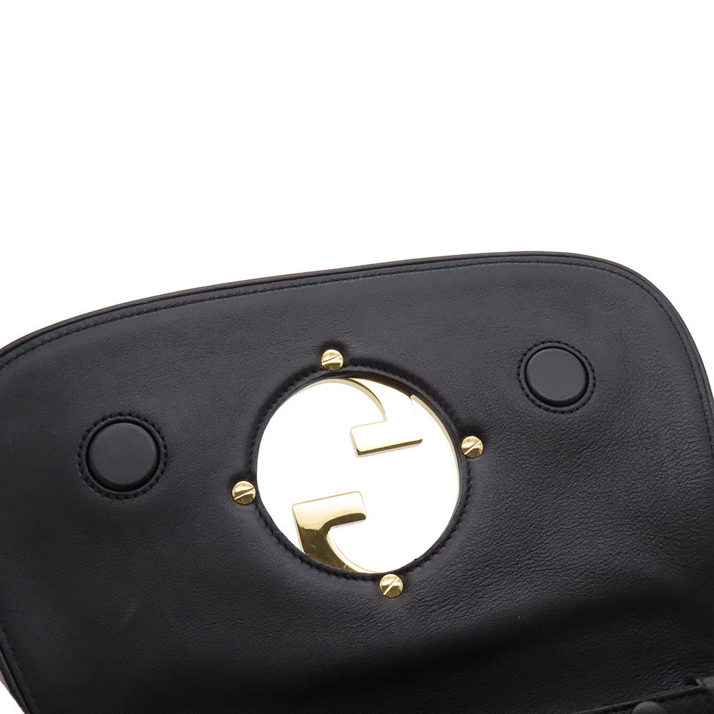 GUCCI Blondie 2WAY Shoulder Black699268 Leather Size Small