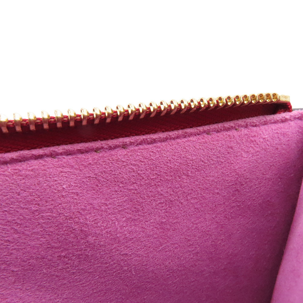GUCCI BOSCO Clutch Bag Beige/Pink/Red506280 GG Supreme Suede Leather