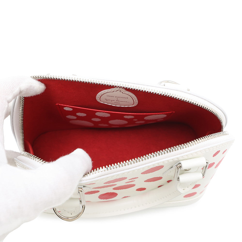 LOUIS VUITTON Alma LVxYK Blanc/RougeM21712 Epi Leather Infinity Dot Size BB