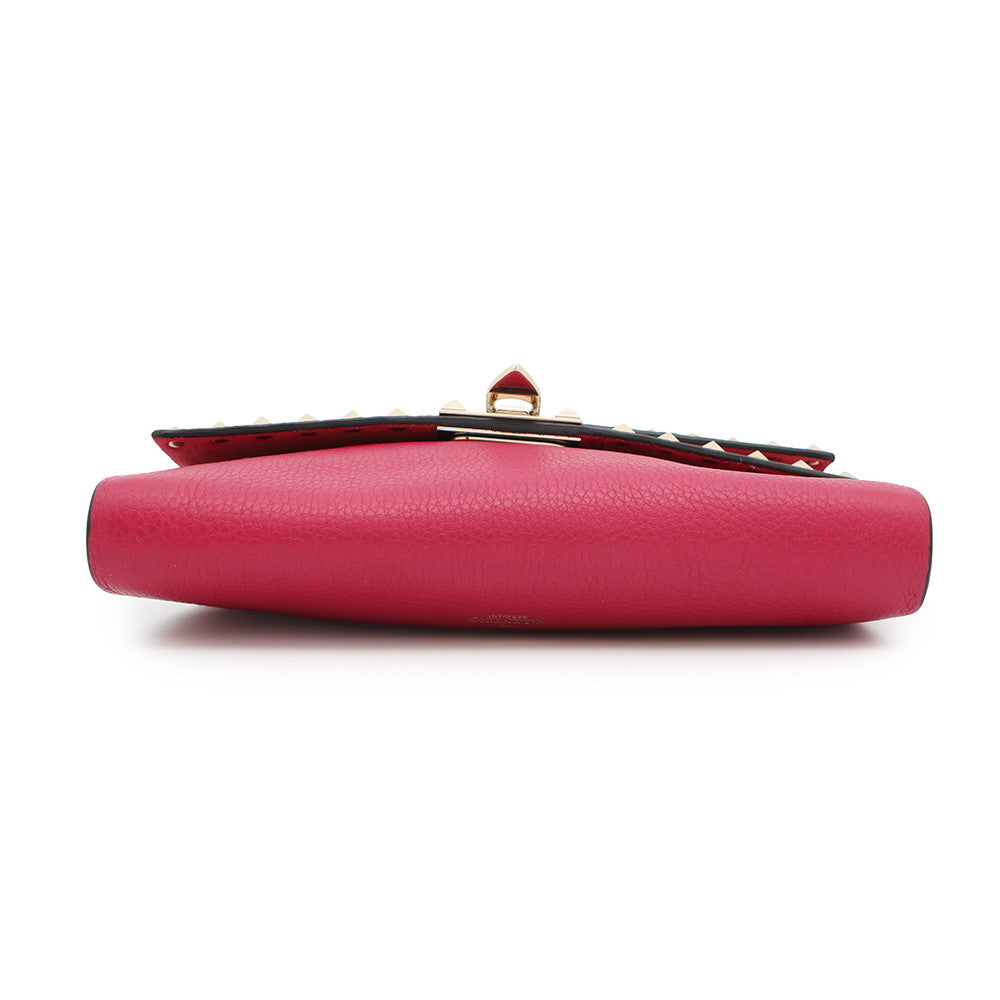 Valentino Garavani RockStudded Shoulder Bag Pink Leather
