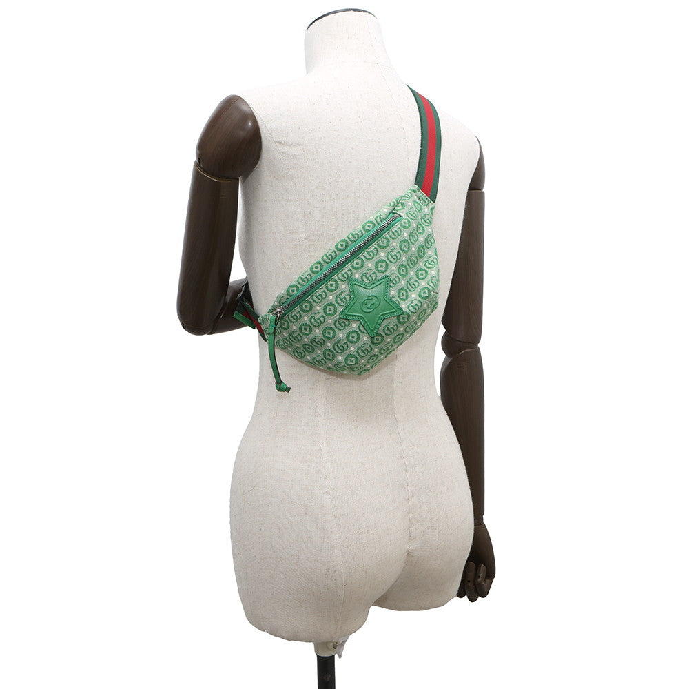 GUCCI Children's Star Crossbody Bag Green502095 Canvas