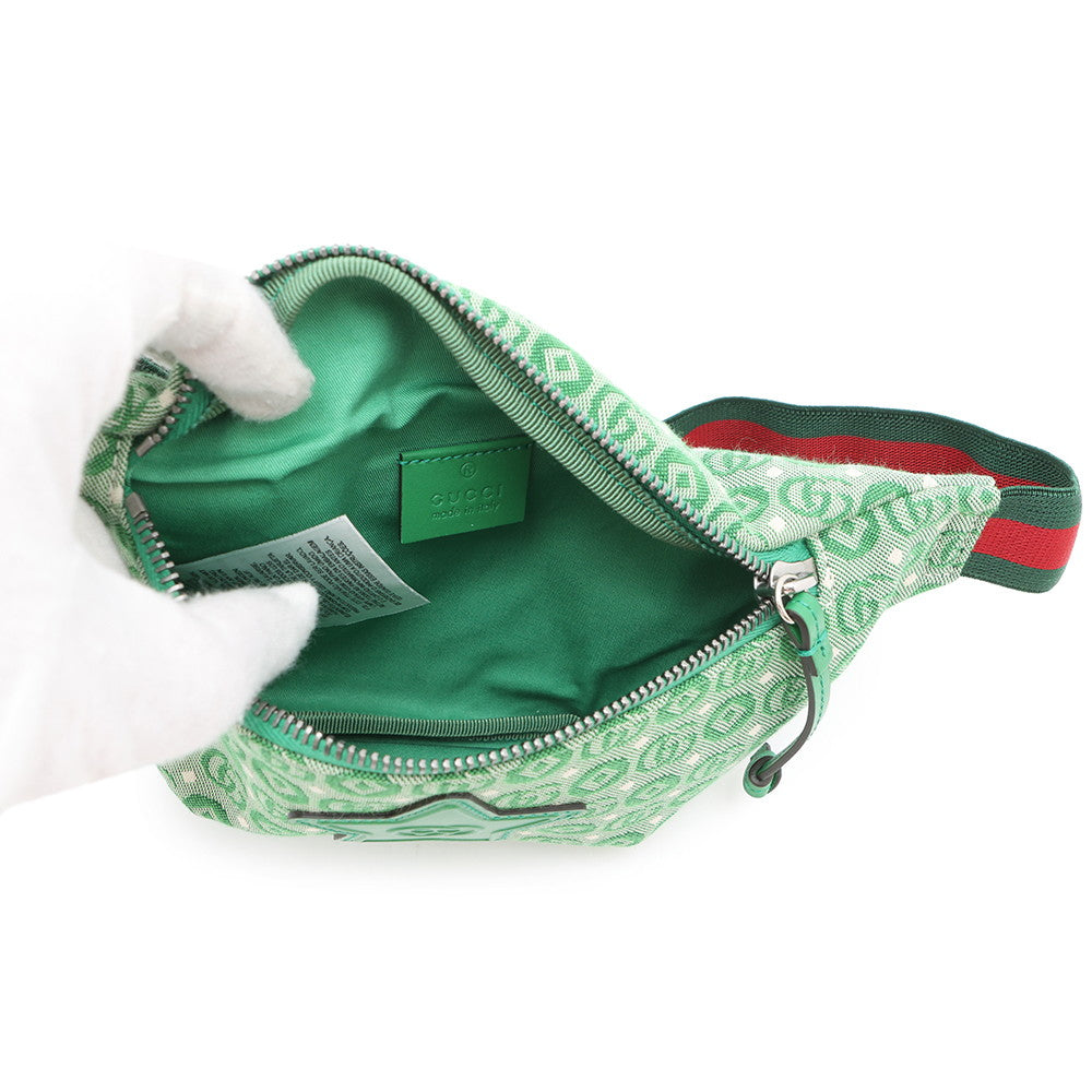 GUCCI Children's Star Crossbody Bag Green502095 Canvas